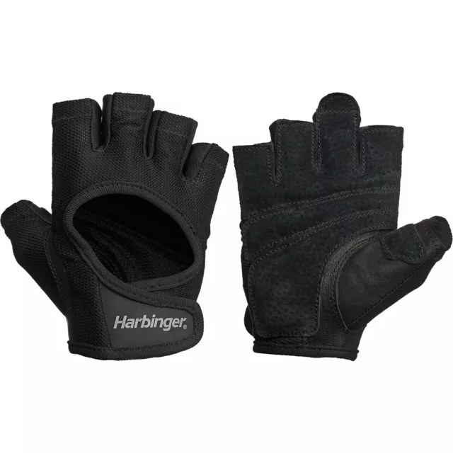 Harbinger 161 Women's Power Weight Lifting Gloves - Black