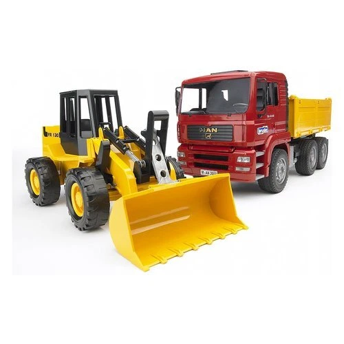 Mezzo cantiere Bruder Set Dumper Camion e Ruspa 1:16 02752
