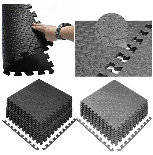INTERLOCKING EXTRA THICK Floor Mats EVA Flooring Leaf Soft Foam Yoga