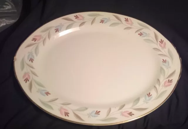 Homer Laughlin Nantucket, Eggshell Nautilus: Oval Serving Platter, 15 1/2" X 12"