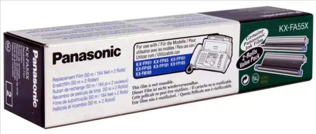 Genuine Panasonic Replacment Film (50M/164ftx2Rolls) KX-FP81/KX-FB85 A-