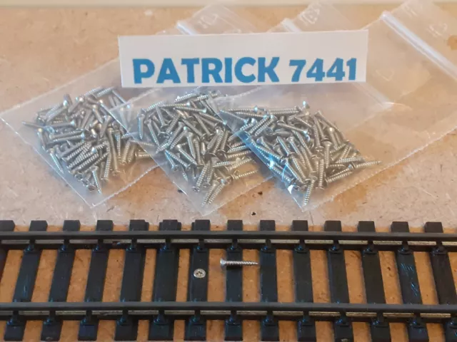 🇲🇫Lot de 300 vis de rails pour train electrique HO Fleischmann Roco Jouef🇨🇵