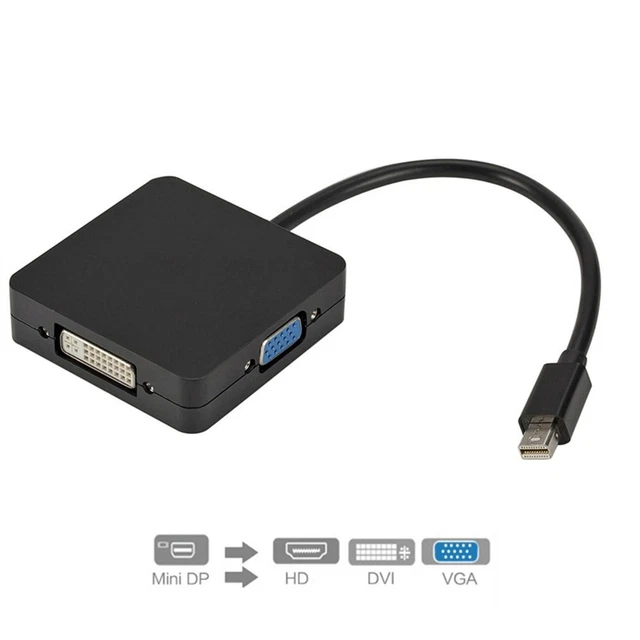 Convertisseur Câble adaptateur Mini Displayport DP à DVI VGA HDMI