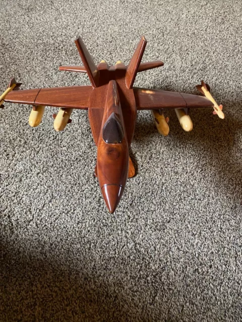 F18 F/A Hornet  Special Edition Mahogany Wood Desktop Airplane Model