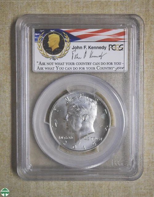 2014-D Kennedy Half Dollar - Silver - First Strike - Pcgs Certified - Ms 70