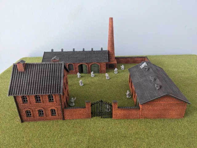 FULLY PAINTED 15mm Factory complex for - WW2/WWII/Historical/Modern warfare