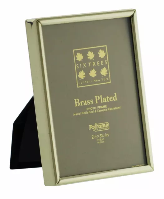 Sixtrees 1-400-23 2.5 x 3.5-inch Hartford Brass Plated Photo Frame