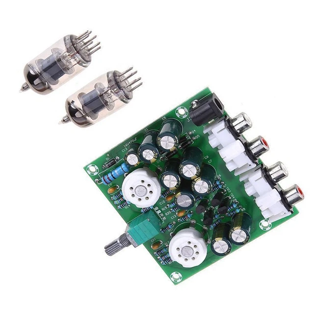 Reland Sun Kit Fai Da Te Preamplificatore Per Cuffie Con Valvola A Tubo 6J1 - Scheda Hi-Fi Musicale Con Trasformatore AC12V Per Amplificatore