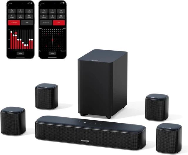 ULTIMEA 7.1CH VIRTUAL Surround Sound Bar with 4 Surround Speakers