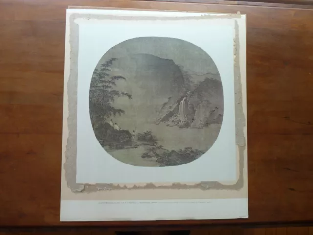 Anonymous Chinese Gentlemen Looking at a Waterfall NYGS New York Graphic Society