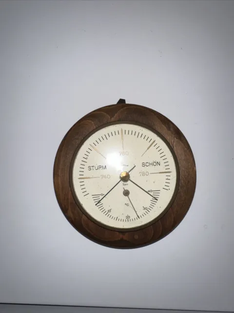 Vintage Altes Barometer Thermometer  Fischer Messgerät 60er Jahre