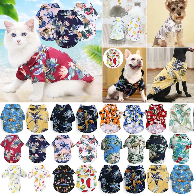 Haustier T-Shirt Gestreift – Baumwolle, ärmellos – Für Kleine Hunde & Katzen, Größen S–XXL