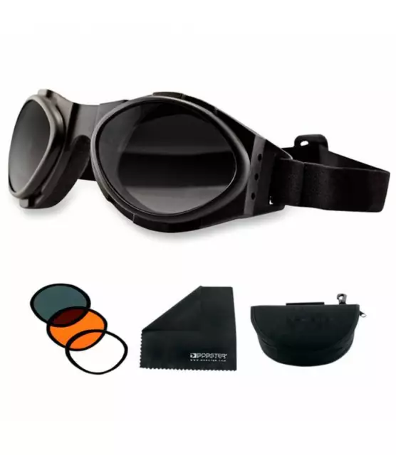 Gafas Moto BOBSTER BUGEYE II 3 Lentes Intercambiables Goggles 3 Lenses BA2C31AC