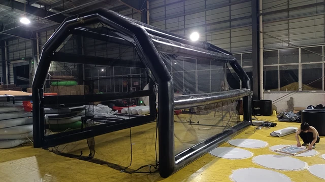 Portable Inflatable Batting Cage Baseball Field Softball Pitch Long Tu