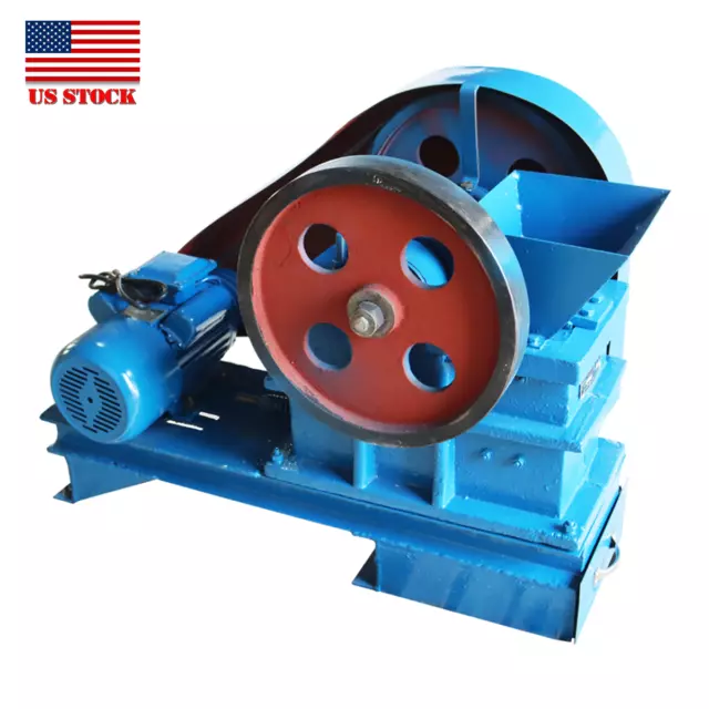 Manganese Steel Jaw Crusher 220V 2.2KW 80*160mm Inlet 5-25mm Output 480-1800kg/h