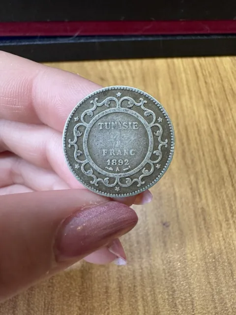 Coin Tunisia 1 Franco 1892 A Ll