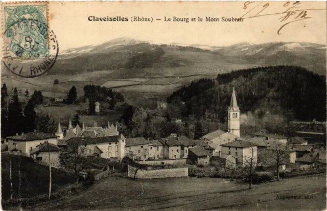 CPA CLAVEISOLLES Le Bourg et le Mont Soubran (443738)