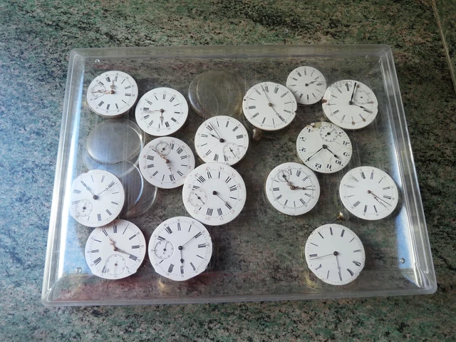 Lot De 10 Mouvements De Montre De Gousset Anciens - Pour Pièces Ou Restauration - Suisse