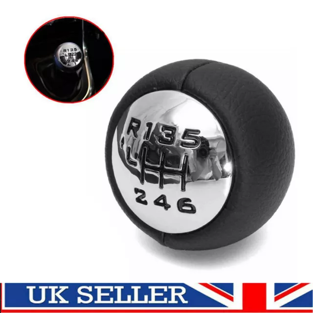 6 Speed Black Gear Stick Shift Knob ABS For Peugeot 307 308 407 3008 5008 807 UK