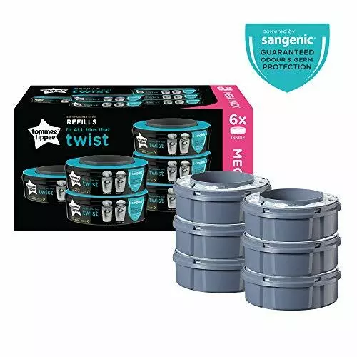 Tommee Tippee Twist and Click Advanced Nappy Disposal Sangenic Tec Refills, Pack