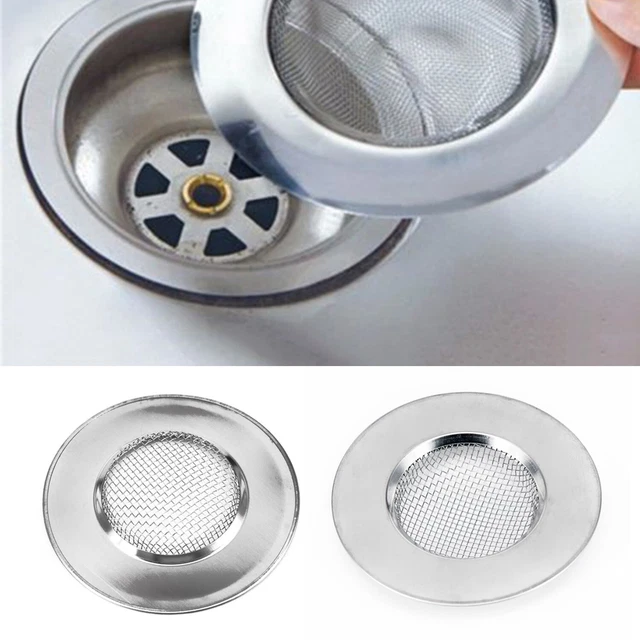 Filtro de trampas cocina metal plata lavabo bañera ducha acero inoxidable