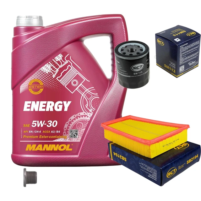 Filtro Aria Motore Kit Filtri MANNOL Con Olio Energy Premium 5W-30 - Set Manutenzione Completa Motore 8 Litri Set Filtri MANNOL - Foto 5