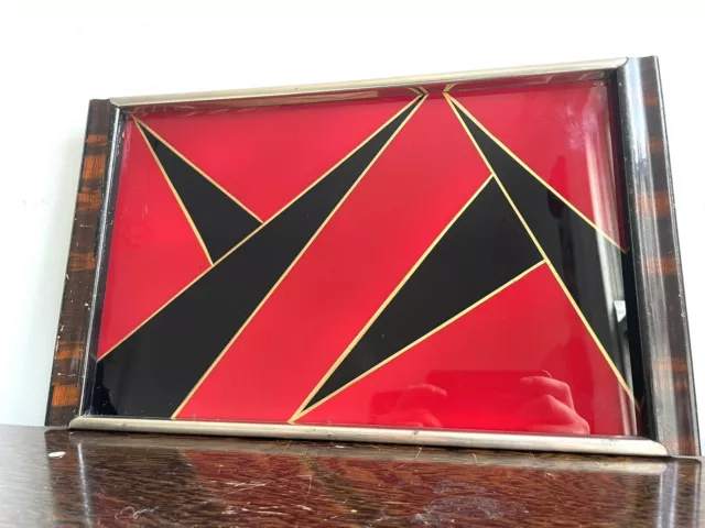 original Art deco 1930s Geometric German Bauhaus cocktail tray Stunning Colours