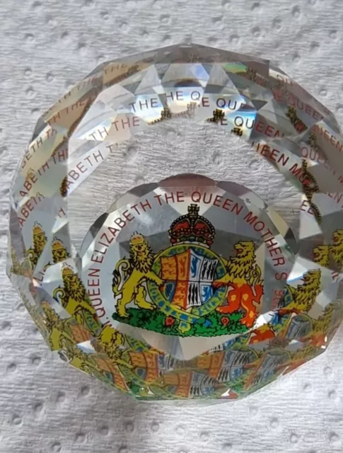 Swarovski Crystal Paperweight Queen Mother's 90th Birthday 1990 Collectable