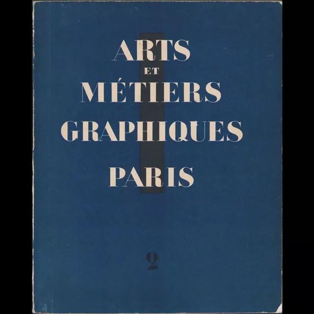 1927 | No.2 | ARTS ET METIERS GRAPHIQUES | Paris Publicite Affiche Peignot