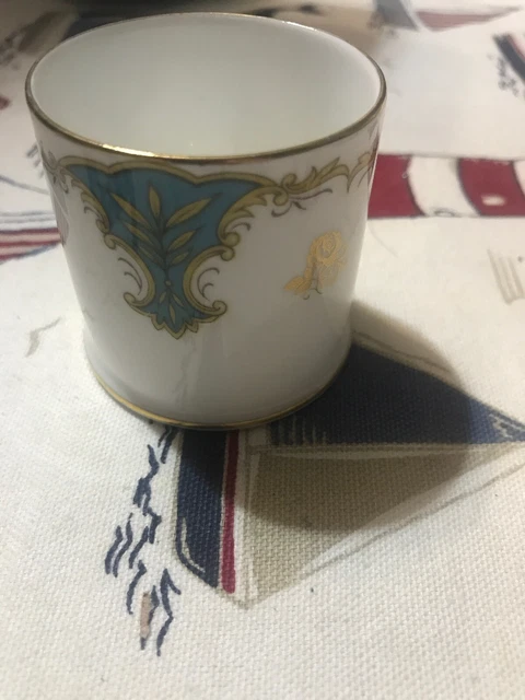 ANTIKE KRONE STAFFORDSHIRE BLAU KÖNIGLICHES MUSTER ERHALTEN SENFTOPF kein Deckel