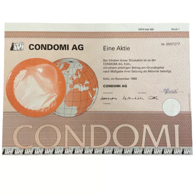 Condomi AG Aktie mit vollständigen Coupons