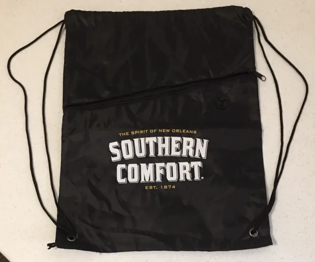Southern Comfort Drawstring 17” x 13” Backpack Black NEW Advertising Liquor