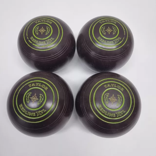 Taylor Redline XTL “Star & Feather” | Size 3 Lawn Bowls | Set Of 4