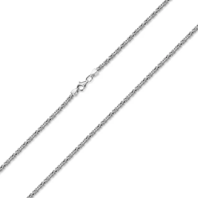 MATERIA Argent 925 Chaîne Royale Homme Chaîne 2,5mm Carrée Rhodiée 40-80cm 3