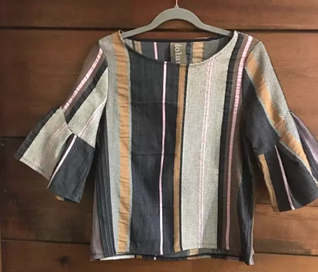 Dolan Left Coast Collection Striped Bell Sleeve Top Women Size XS Anthropologie 3