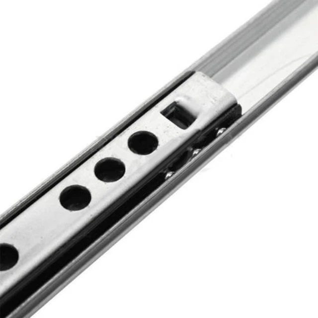 20,3-40,6 cm Par de Extractores de Cajón Ranuras Rodamientos de Bolas Metal Rieles Suave Estrecho