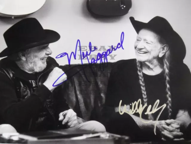 MERLE HAGGARD - WILLIE NELSON Autographed signed 8x10 Photo Reprint