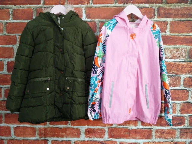 Pacchetto Ragazze Età 6-7 Anni Lupilu Primark Verde Puffer Giacca Impermeabile 122Cm
