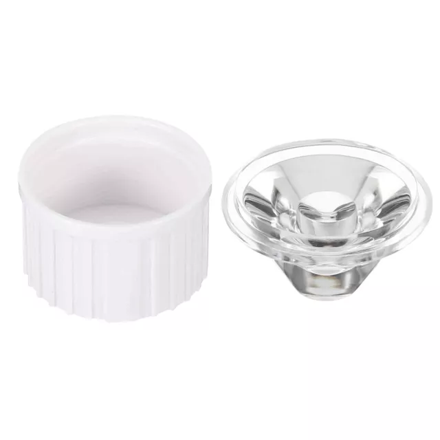 8 Set 20mm 30 Degree Acrylic Optical LED Lens with White Holder for LED Light