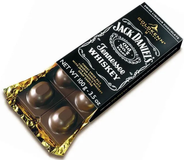 Jack Daniels GOLDKENN Swiss Liqueur Chocolate Bar 100g