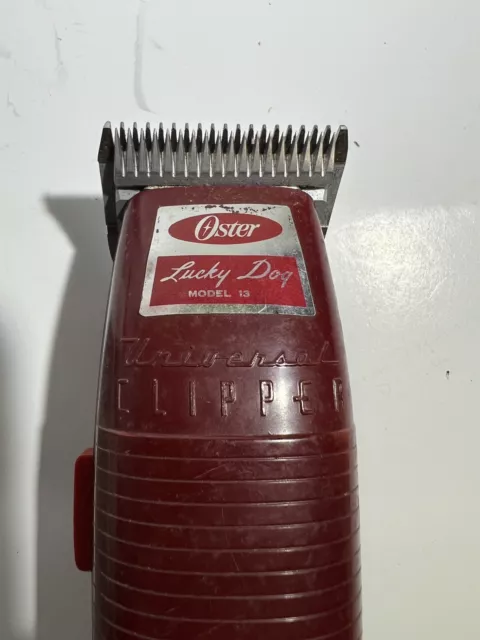 Vintage Oster Mod 13 Lucky Dog Clipper For Part or Not Working see/video 2