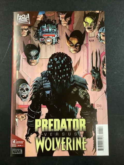 Predator Vs Wolverine #4 Joshua Cassara 1:25 Variant Cover Comic Book Lot Marvel