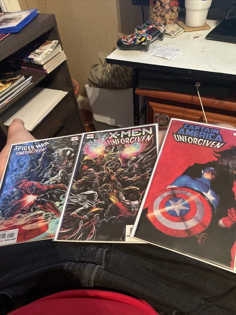 Spider-Man X-Men Captain America Unforgiven 1-3 Comic Lot Marvel W/ Cap Variant