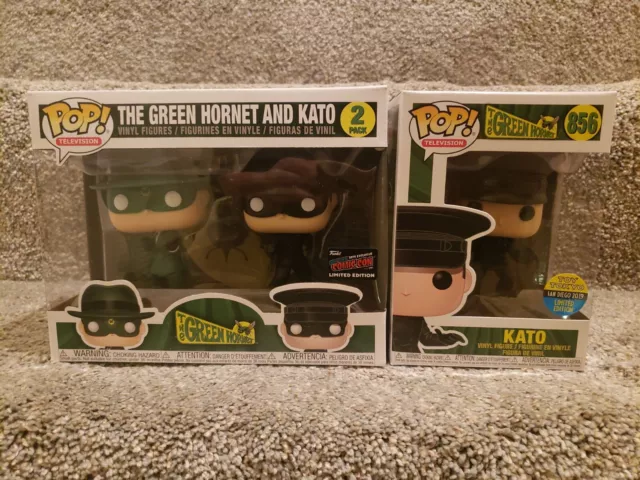 Funko Pop Green Hornet Kato 856 Summer sdcc Con. and 2-pack NYCC 2019 lot