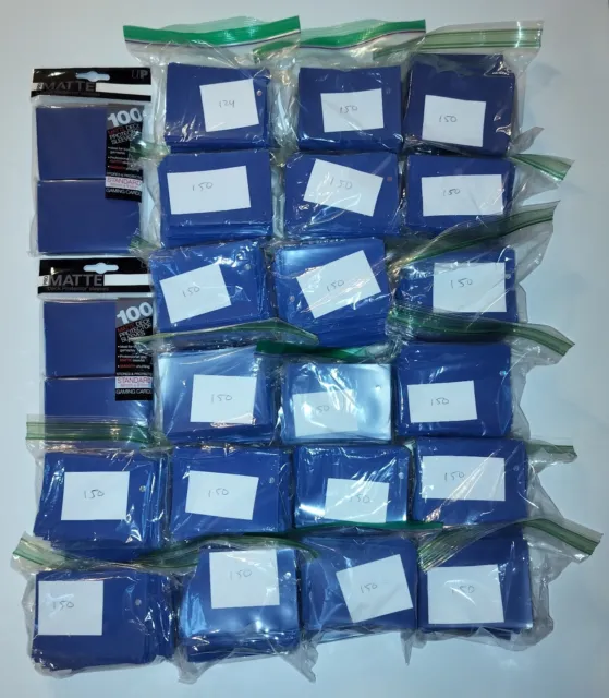 Ultra Pro Matte Standard Deck Protector Card Sleeves Blue Lot Over 3000