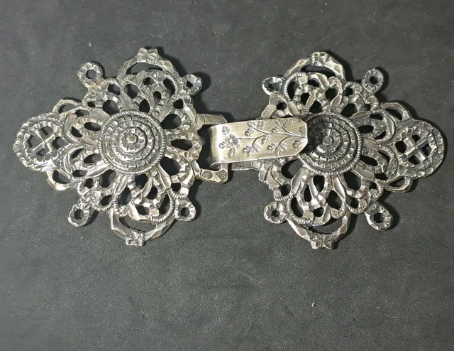 Boucles de ceinture vintage en etain