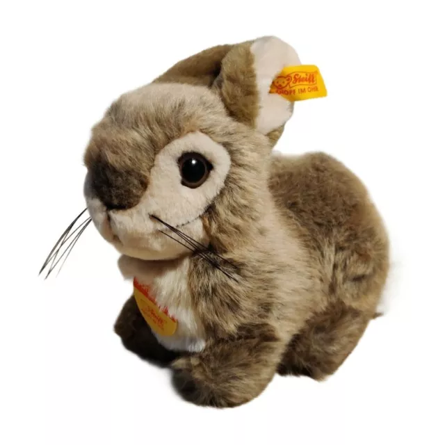 ✅Stofftier Steiff 082269 Hase Schmusetier Rabbit Kaninchen 14cm rar Kuscheltier