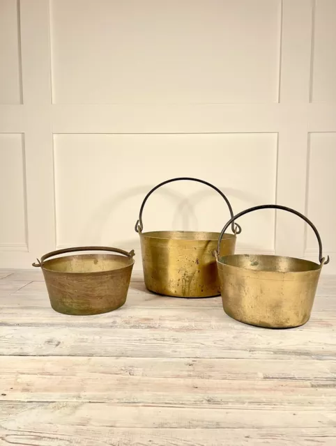 Antique Solid Brass Confeit Pots