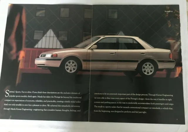 1993 Mazda Protege Protege USA Sales 12 Page Brochure Catalog Free Shipping 2
