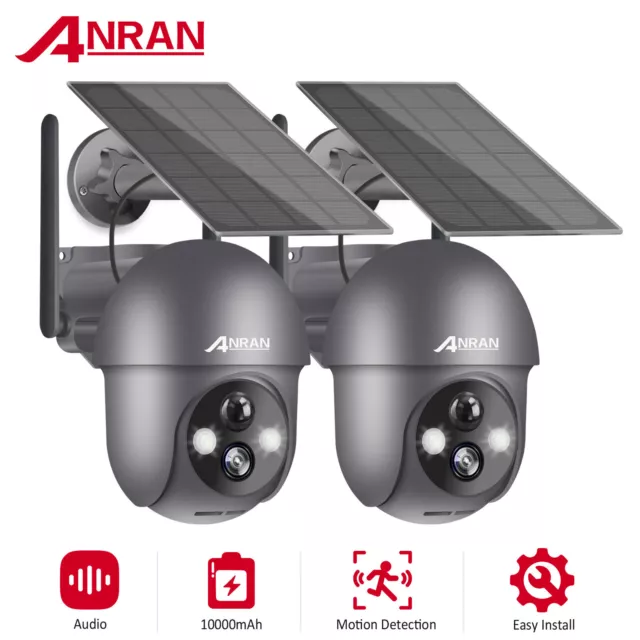 ANRAN 2K PTZ Caméra Surveillance WiFi Exterieur Sans Fil Solaire PIR  Détection EUR 113,99 - PicClick FR